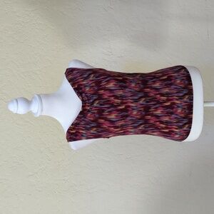 3/$20🌟 Charlotte Russe Burgundy Abstract Print Cowl Neck Tank Top Size XS